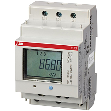 ABB 2CMA103574R1000 Elektriciteitsmeter System pro M compact Energiemeter C serie 3x230/400Vac 40A S0 pulse of alarm